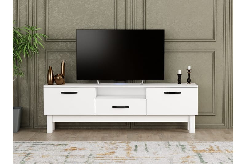 Suzi TV-taso 150x35,3 cm Valkoinen - Hanah Home - Huonekalut - TV- & Mediakalusteet - Tv taso & Mediataso