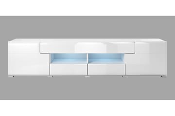 Toreno lattiaseisova tv-taso 208 cm säilytyksellä maalattu puu - Valkoinen - Huonekalut - TV- & Mediakalusteet - Tv taso & Mediataso