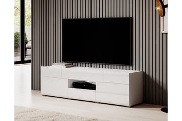 Toreno tv-taso 159 cm säilytystilalla puuta - Valkoinen - Huonekalut - TV- & Mediakalusteet - Tv taso & Mediataso