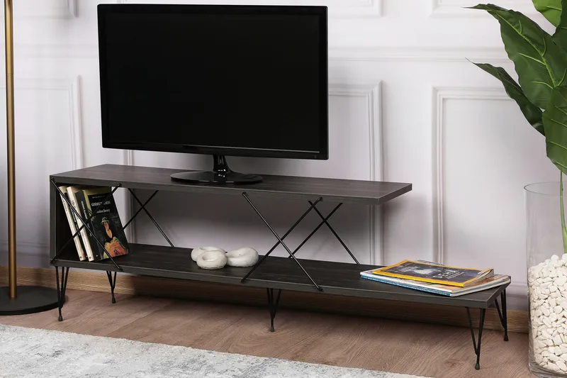 Tv-bänk Mörkbrun