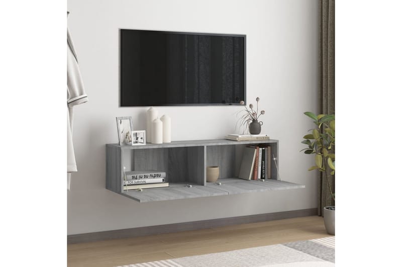 TV-seinäkaappi harmaa Sonoma 120x30x30 cm tekninen puu - Harmaa - Huonekalut - TV- & Mediakalusteet - Tv taso & Mediataso