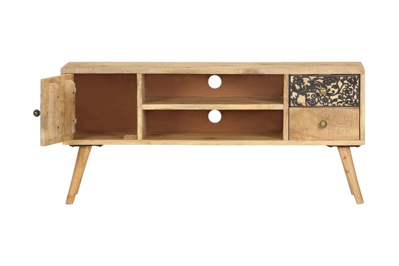 TV-taso 100x30x45 cm täysi mangopuu - Ruskea - Huonekalut - TV- & Mediakalusteet - Tv taso & Mediataso