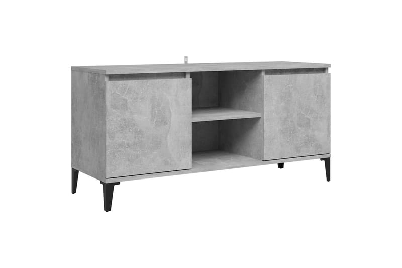 TV-taso 103,5x35x50 cm Metallijalat - Betoninharmaa - Huonekalut - TV- & Mediakalusteet - Tv taso & Mediataso
