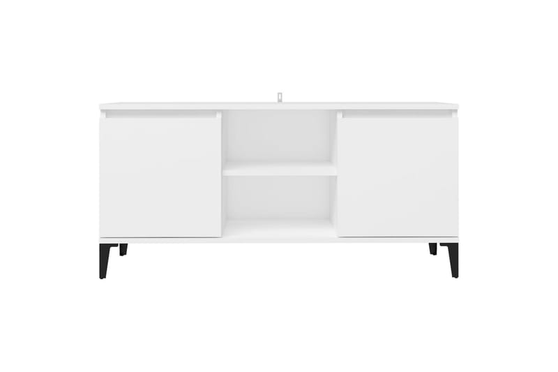 TV-taso 103,5x35x50 cm Metallijalat - Valkoinen - Huonekalut - TV- & Mediakalusteet - Tv taso & Mediataso