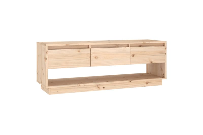 TV-taso 110,5x34x40 cm täysi mänty - Ruskea - Huonekalut - TV- & Mediakalusteet - Tv taso & Mediataso