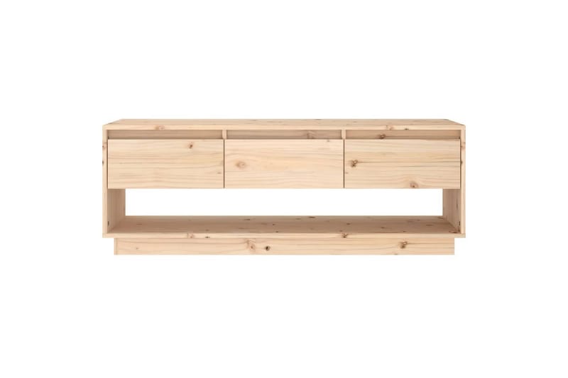 TV-taso 110,5x34x40 cm täysi mänty - Ruskea - Huonekalut - TV- & Mediakalusteet - Tv taso & Mediataso