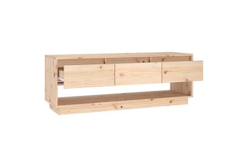 TV-taso 110,5x34x40 cm täysi mänty - Ruskea - Huonekalut - TV- & Mediakalusteet - Tv taso & Mediataso