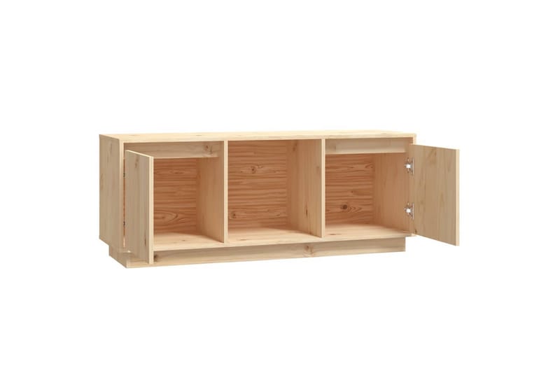 TV-taso 110,5x35x44 cm täysi mänty - Ruskea - Huonekalut - TV- & Mediakalusteet - Tv taso & Mediataso
