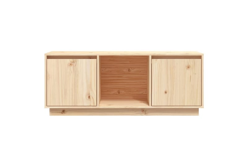TV-taso 110,5x35x44 cm täysi mänty - Ruskea - Huonekalut - TV- & Mediakalusteet - Tv taso & Mediataso