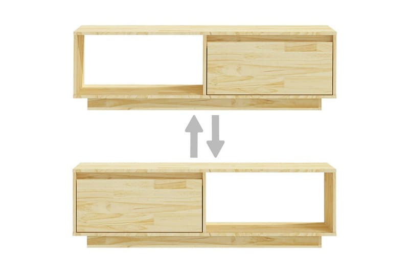 TV-taso 110x30x33,5 cm täysi mänty - Ruskea - Huonekalut - TV- & Mediakalusteet - Tv taso & Mediataso