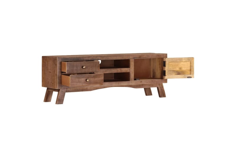 TV-taso 110x30x40 cm karkea mangopuu - Ruskea - Huonekalut - TV- & Mediakalusteet - Tv taso & Mediataso