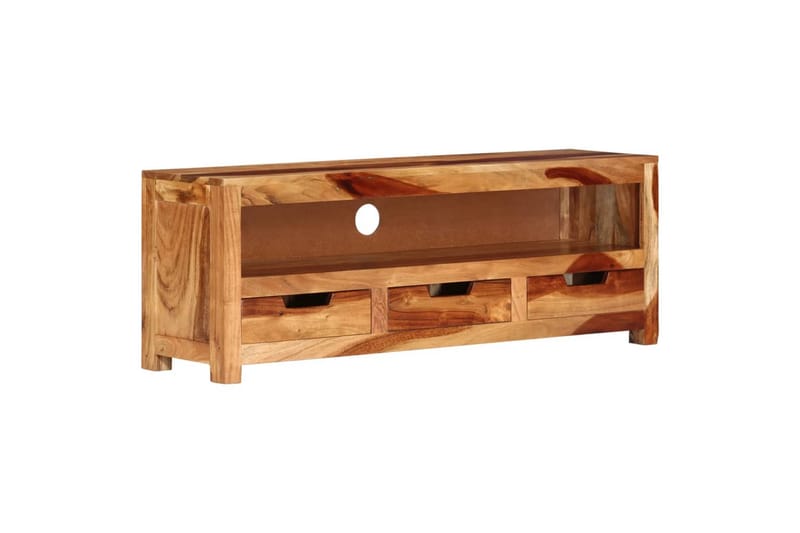 TV-taso 110x30x40 cm täysi akaasiapuu - Ruskea - Huonekalut - TV- & Mediakalusteet - Tv taso & Mediataso