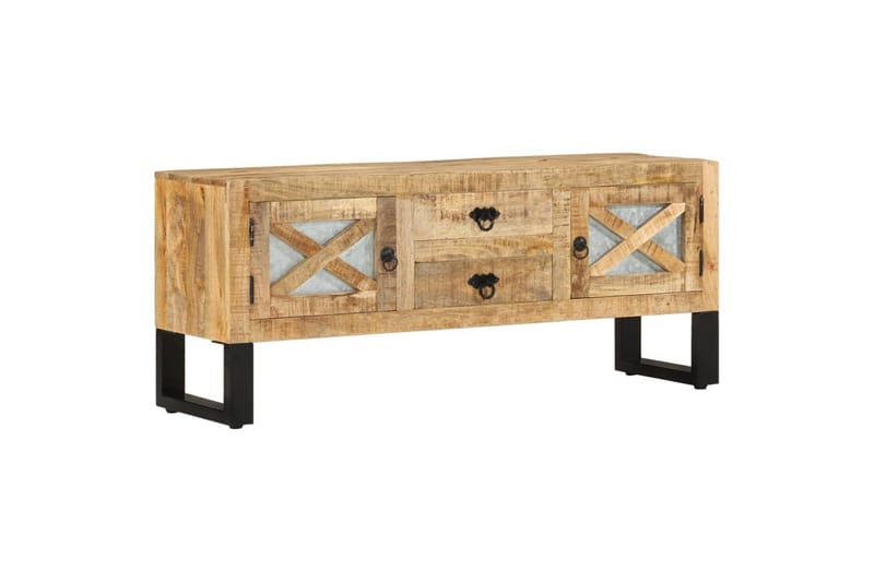 TV-taso 110x30x45 cm karkea mangopuu - Ruskea - Huonekalut - TV- & Mediakalusteet - Tv taso & Mediataso