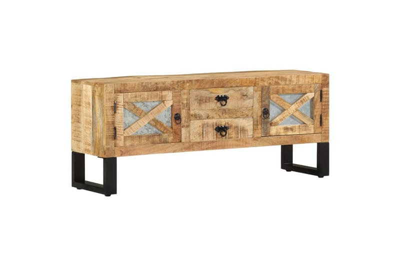 TV-taso 110x30x45 cm karkea mangopuu - Ruskea - Huonekalut - TV- & Mediakalusteet - Tv taso & Mediataso