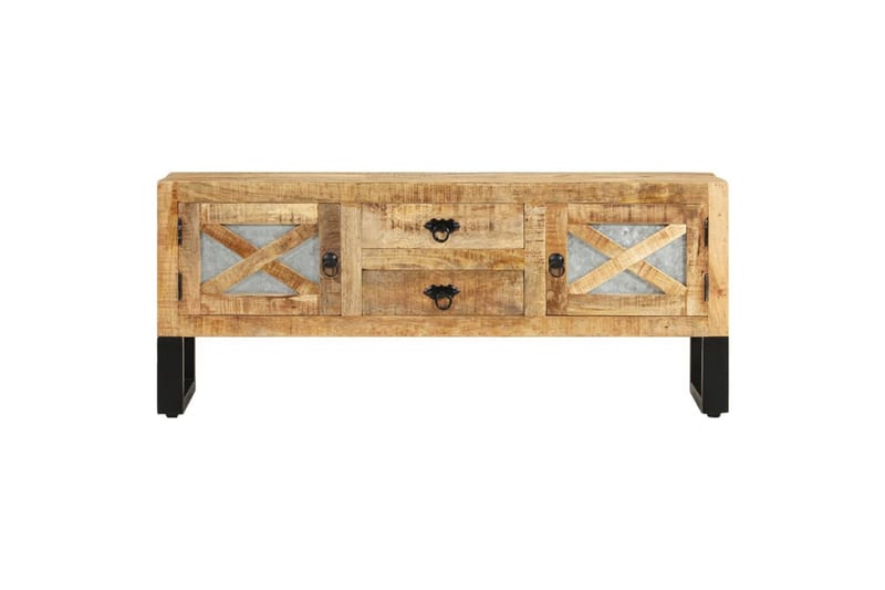 TV-taso 110x30x45 cm karkea mangopuu - Ruskea - Huonekalut - TV- & Mediakalusteet - Tv taso & Mediataso