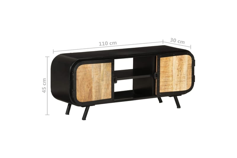TV-taso 110x30x45 cm karkea mangopuu - Huonekalut - TV- & Mediakalusteet - Tv taso & Mediataso