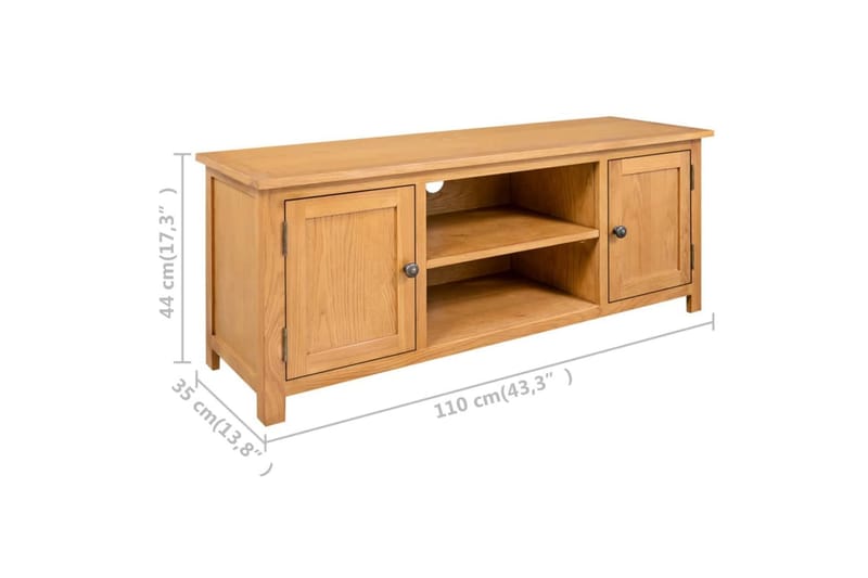 TV-taso 110x35x44 cm täystammi - Ruskea - Huonekalut - TV- & Mediakalusteet - Tv taso & Mediataso