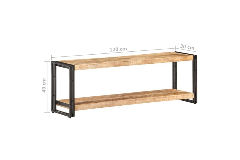 TV-taso 120x30x40 cm karkea mangopuu - Huonekalut - TV- & Mediakalusteet - Tv taso & Mediataso