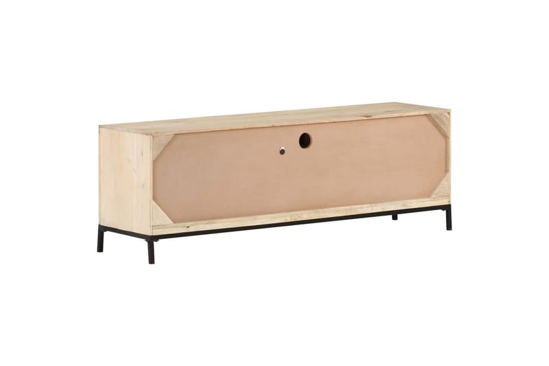 TV-taso 120x30x40 cm täysi mangopuu ja luonnollinen ruoko - Huonekalut - TV- & Mediakalusteet - Tv taso & Mediataso
