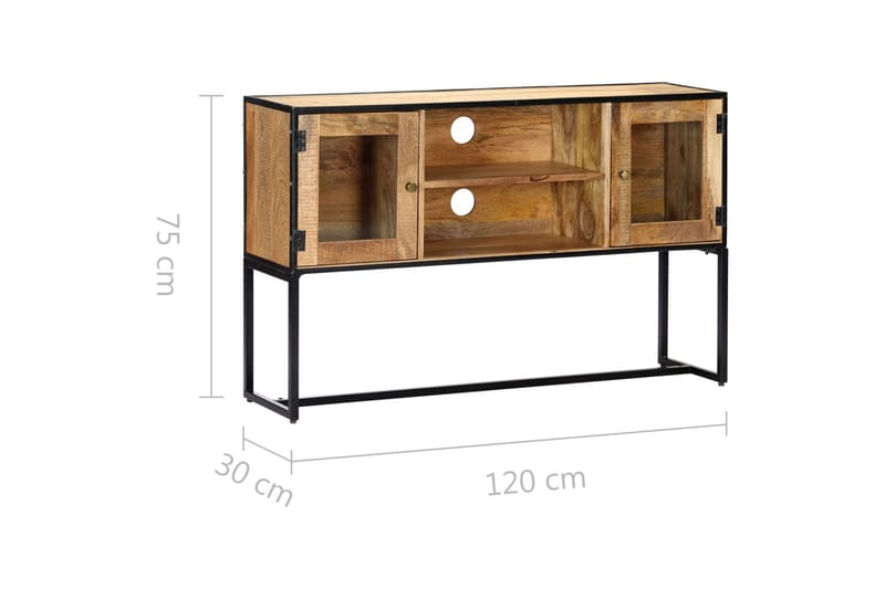 TV-taso 120x30x75 cm täysi kierrätetty puu - Ruskea - Huonekalut - TV- & Mediakalusteet - Tv taso & Mediataso