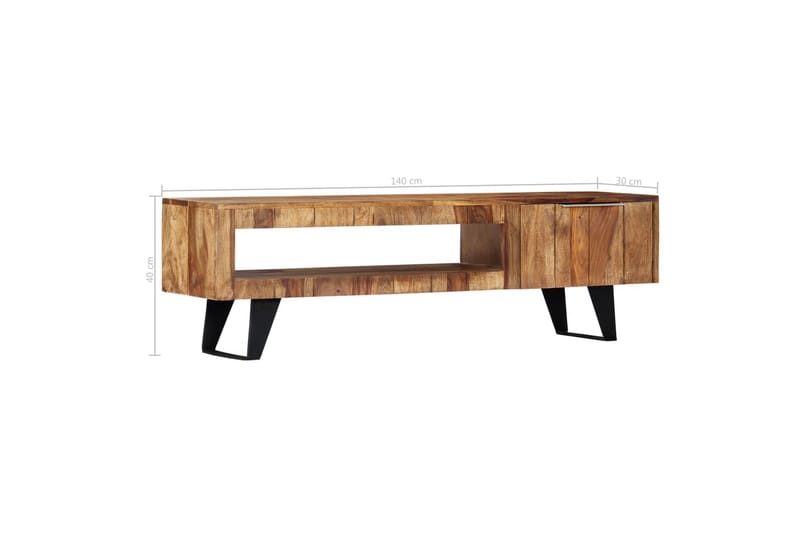 TV-taso 140x30x40 cm seesampuu - Ruskea - Huonekalut - TV- & Mediakalusteet - Tv taso & Mediataso
