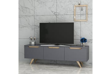 TV-taso 150 cm 3 kaappia - Antrasiitti/Luonnonväri - Huonekalut - TV- & Mediakalusteet - Tv taso & Mediataso
