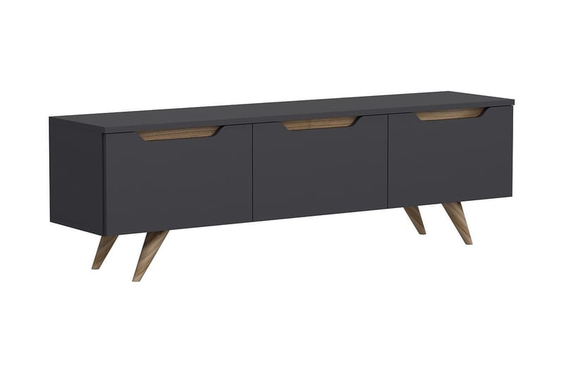 TV-taso 150 cm 3 kaappia - Antrasiitti/Luonnonväri - Huonekalut - TV- & Mediakalusteet - Tv taso & Mediataso