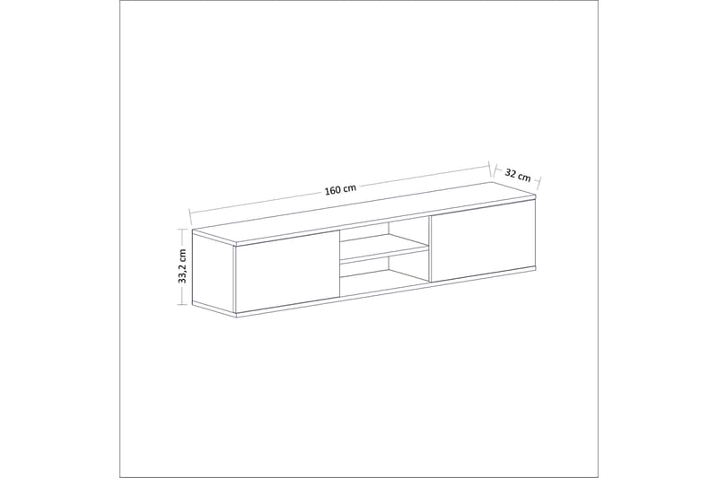 TV-taso 160 cm - Antrasiitti/Pähkinä - Huonekalut - TV- & Mediakalusteet - Tv taso & Mediataso