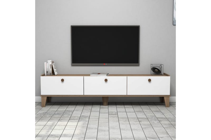 Tv-taso 178 cm - Luonnonväri/Valkoinen - Huonekalut - TV- & Mediakalusteet - Tv taso & Mediataso