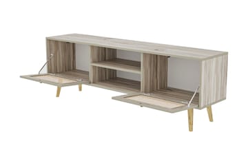 TV-taso 180 cm 2 kaappia - Hiekka/Luonnonväri - Huonekalut - TV- & Mediakalusteet - Tv taso & Mediataso