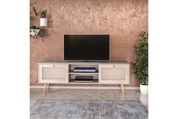 TV-taso 180 cm 2 kaappia - Hiekka/Luonnonväri - Huonekalut - TV- & Mediakalusteet - Tv taso & Mediataso