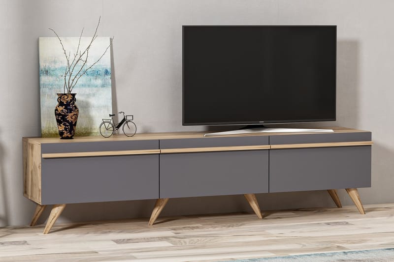 TV-taso 180 cm - Antrasiitti - Huonekalut - TV- & Mediakalusteet - Tv taso & Mediataso