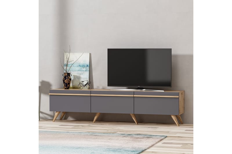TV-taso 180 cm - Antrasiitti - Huonekalut - TV- & Mediakalusteet - Tv taso & Mediataso