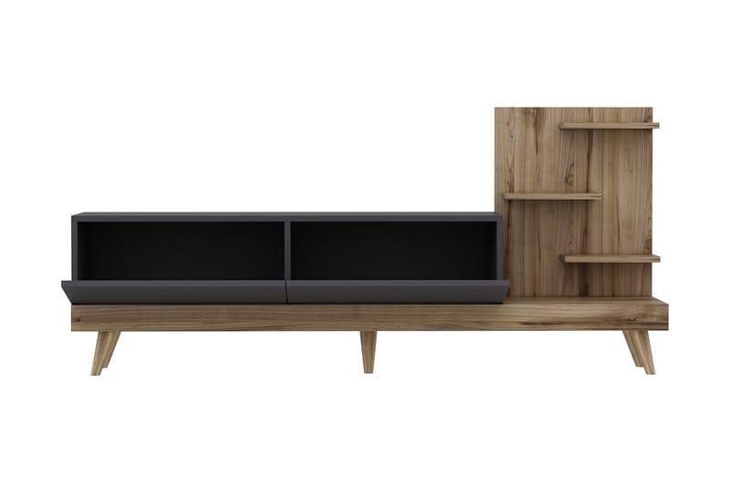 TV-taso 180 cm - Antrasiitti/Pähkinä - Huonekalut - TV- & Mediakalusteet - Tv taso & Mediataso