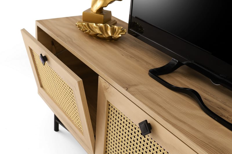 TV-taso 180 cm - Luonnonväri/Musta - Huonekalut - TV- & Mediakalusteet - Tv taso & Mediataso