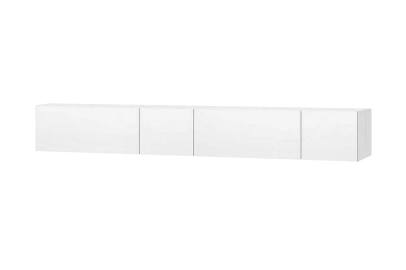 TV-taso 2 kpl Lastulevy 120x40x34 cm Korkeakiilto Valkoinen - Valkoinen - Huonekalut - TV- & Mediakalusteet - Tv taso & Mediataso