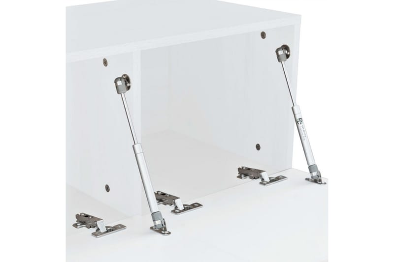 TV-taso 2 kpl Lastulevy 120x40x34 cm Korkeakiilto Valkoinen - Valkoinen - Huonekalut - TV- & Mediakalusteet - Tv taso & Mediataso