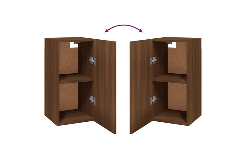TV-taso 2 kpl ruskea tammi 30,5x30x60 cm tekninen puu - Ruskea - Huonekalut - TV- & Mediakalusteet - Tv taso & Mediataso