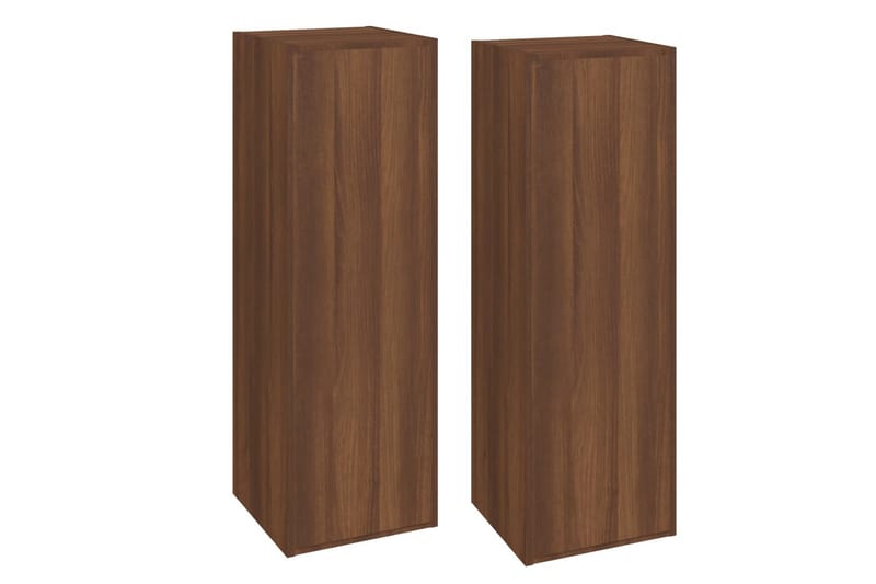 TV-taso 2 kpl ruskea tammi 30,5x30x90 cm tekninen puu - Ruskea - Huonekalut - TV- & Mediakalusteet - Tv taso & Mediataso