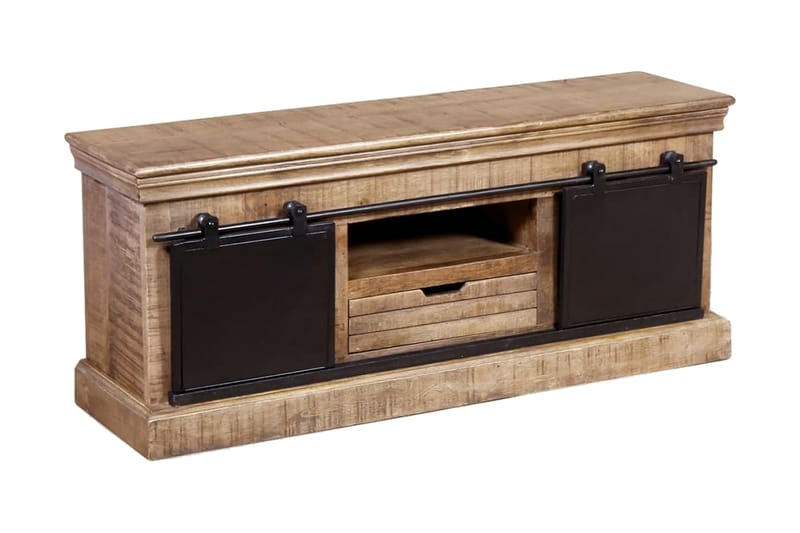 TV-taso 2-Liukuovea Täysi Mangopuu 110x30x45 cm - Monivärinen - Huonekalut - TV- & Mediakalusteet - Tv taso & Mediataso