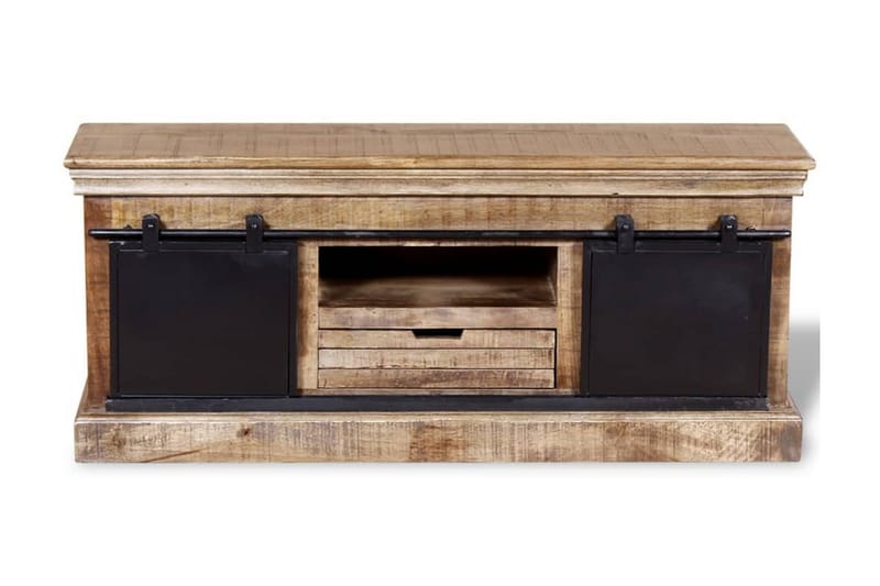 TV-taso 2-Liukuovea Täysi Mangopuu 110x30x45 cm - Monivärinen - Huonekalut - TV- & Mediakalusteet - Tv taso & Mediataso