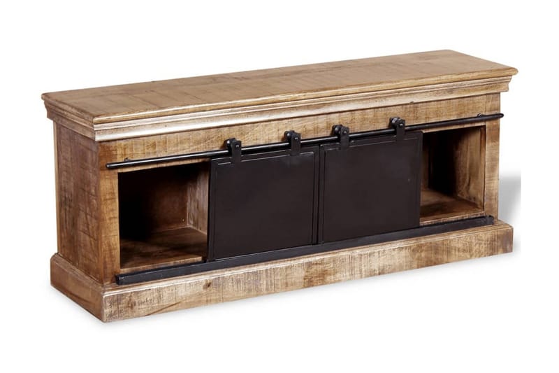 TV-taso 2-Liukuovea Täysi Mangopuu 110x30x45 cm - Monivärinen - Huonekalut - TV- & Mediakalusteet - Tv taso & Mediataso
