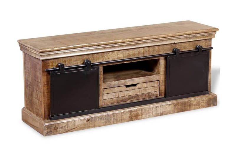TV-taso 2-Liukuovea Täysi Mangopuu 110x30x45 cm - Monivärinen - Huonekalut - TV- & Mediakalusteet - Tv taso & Mediataso