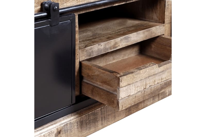 TV-taso 2-Liukuovea Täysi Mangopuu 110x30x45 cm - Monivärinen - Huonekalut - TV- & Mediakalusteet - Tv taso & Mediataso