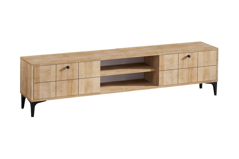 TV-taso 30x180 cm - Luonnonväri/Musta - Huonekalut - TV- & Mediakalusteet - Tv taso & Mediataso