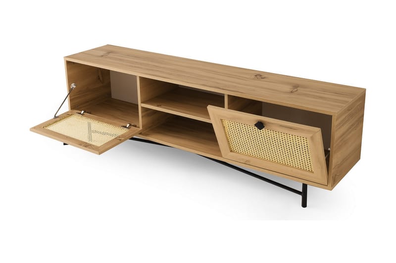 TV-taso 40x180 cm - Luonnonväri/Musta - Huonekalut - TV- & Mediakalusteet - Tv taso & Mediataso