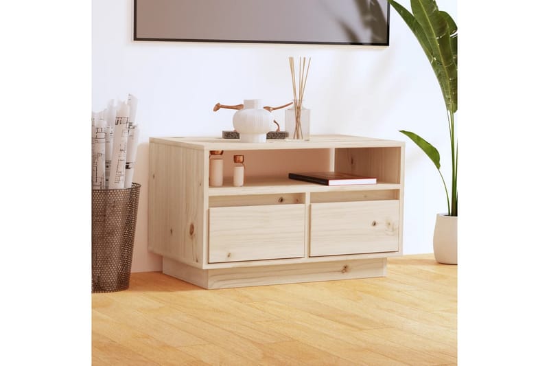 TV-taso 60x35x37 cm täysi mänty - Ruskea - Huonekalut - TV- & Mediakalusteet - Tv taso & Mediataso