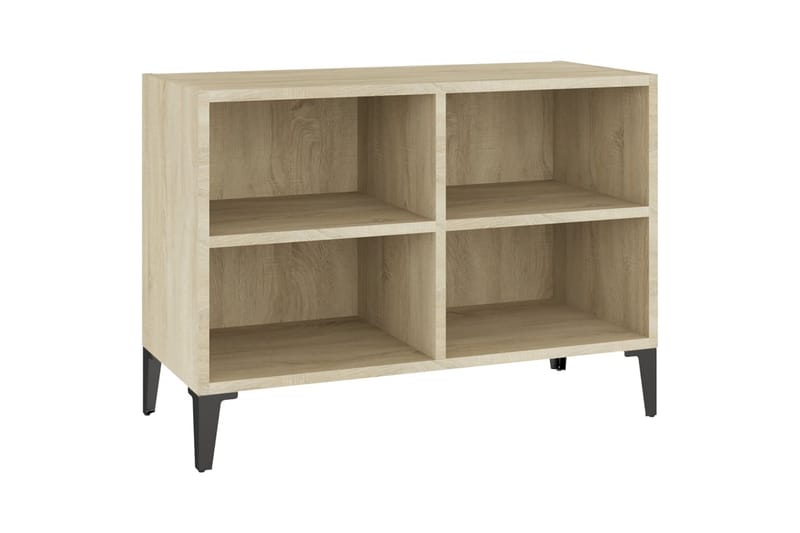 TV-taso 69,5x30x50 cm Sonoma-tammi Metallijalat - Ruskea - Huonekalut - TV- & Mediakalusteet - Tv taso & Mediataso