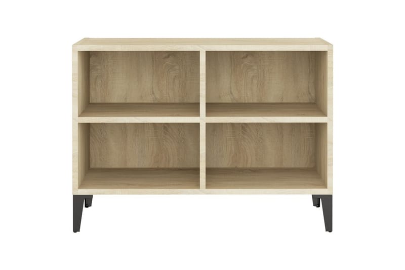 TV-taso 69,5x30x50 cm Sonoma-tammi Metallijalat - Ruskea - Huonekalut - TV- & Mediakalusteet - Tv taso & Mediataso