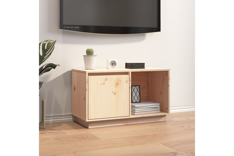 TV-taso 74x35x44 cm täysi mänty - Ruskea - Huonekalut - TV- & Mediakalusteet - Tv taso & Mediataso